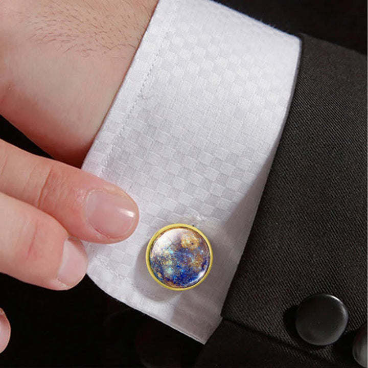 Boutons de manchette pour hommes avec planète du système solaire