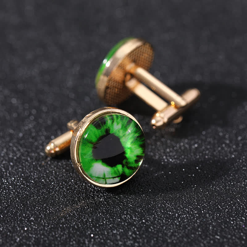 Boutons de manchette pour hommes en forme de globe oculaire du diable horrible - image 25