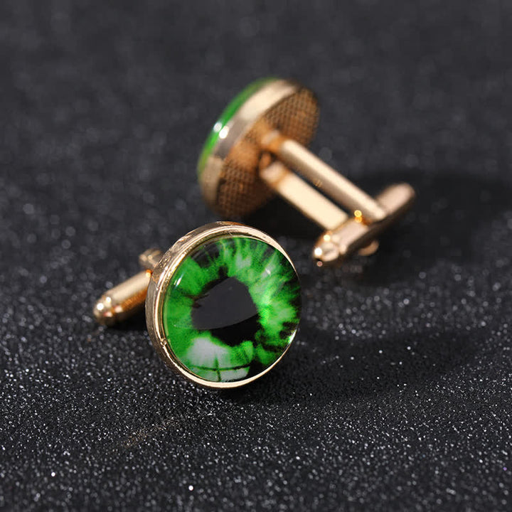 Boutons de manchette pour hommes en forme de globe oculaire du diable horrible - image 25