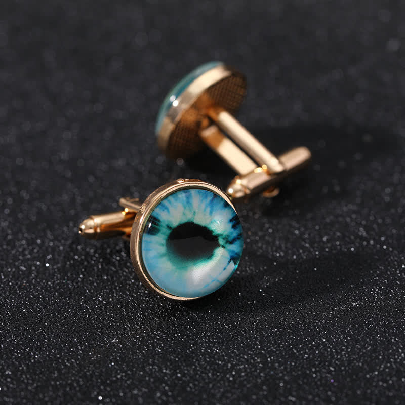 Boutons de manchette pour hommes en forme de globe oculaire du diable horrible - image 23