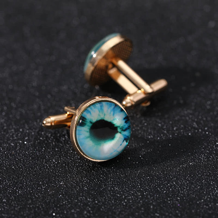 Boutons de manchette pour hommes en forme de globe oculaire du diable horrible - image 23