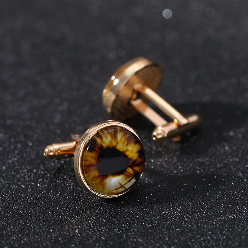 Boutons de manchette pour hommes en forme de globe oculaire du diable horrible - image 29