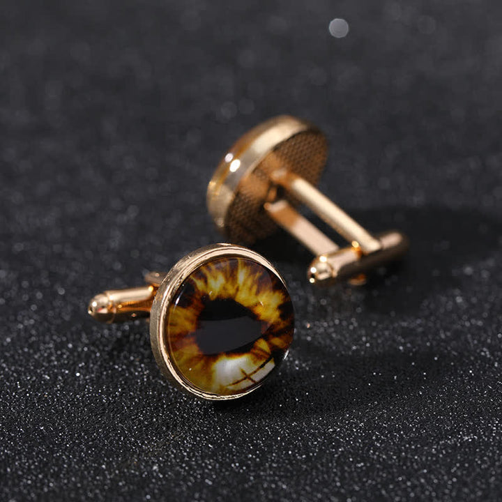 Boutons de manchette pour hommes en forme de globe oculaire du diable horrible - image 29