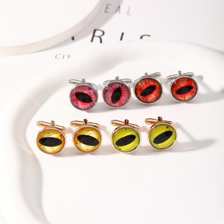 Boutons de manchette pour hommes en forme de globe oculaire du diable horrible - image 3