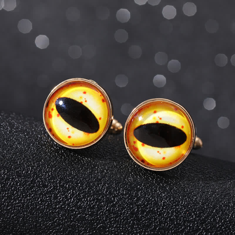 Boutons de manchette pour hommes en forme de globe oculaire du diable horrible - Style #2 - image 7