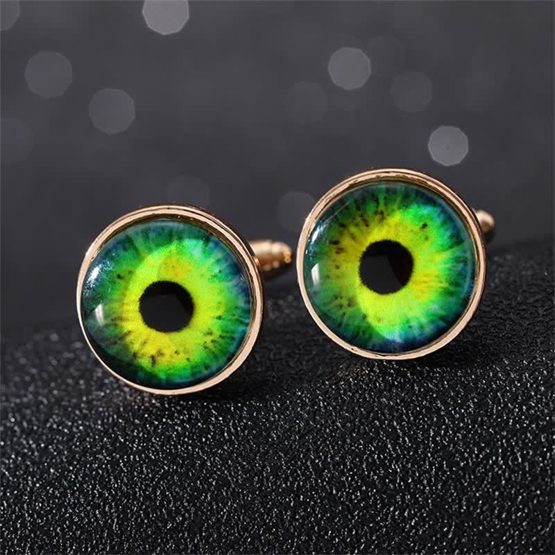 Boutons de manchette pour hommes en forme de globe oculaire du diable horrible - Style #8 - image 15