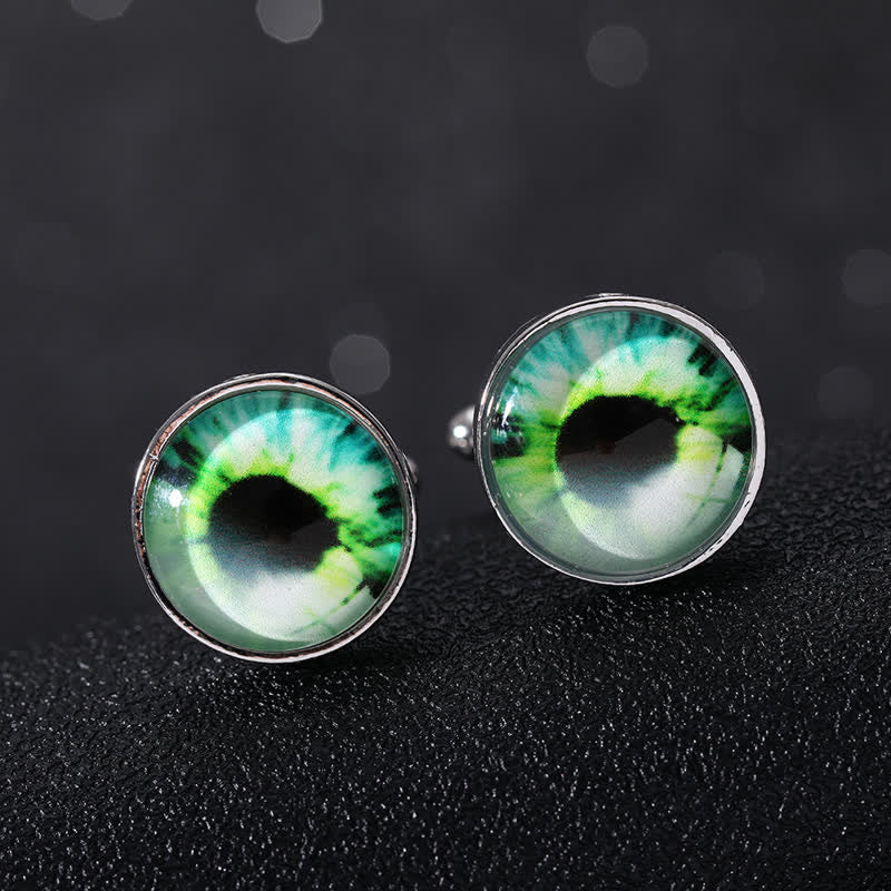 Boutons de manchette pour hommes en forme de globe oculaire du diable horrible - Style #14 - image 26