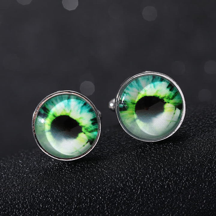 Boutons de manchette pour hommes en forme de globe oculaire du diable horrible - Style #14 - image 26
