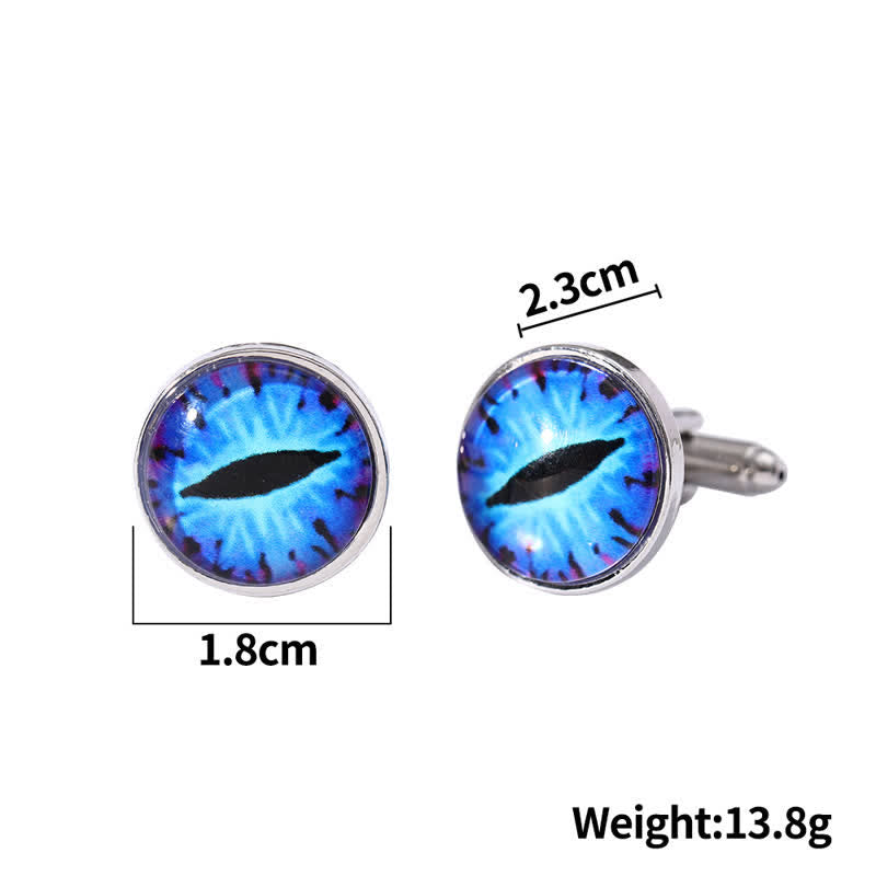 Boutons de manchette pour hommes en forme de globe oculaire du diable horrible - image 6