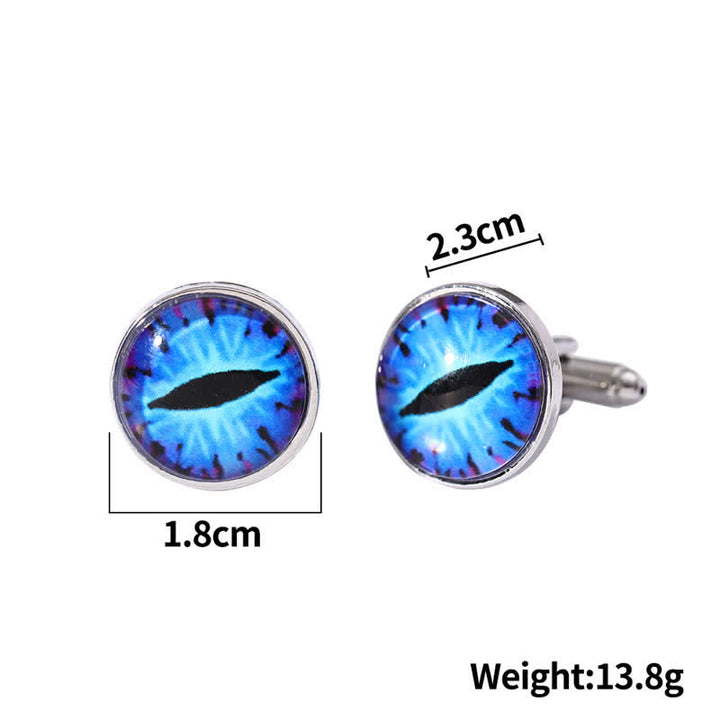 Boutons de manchette pour hommes en forme de globe oculaire du diable horrible - image 6
