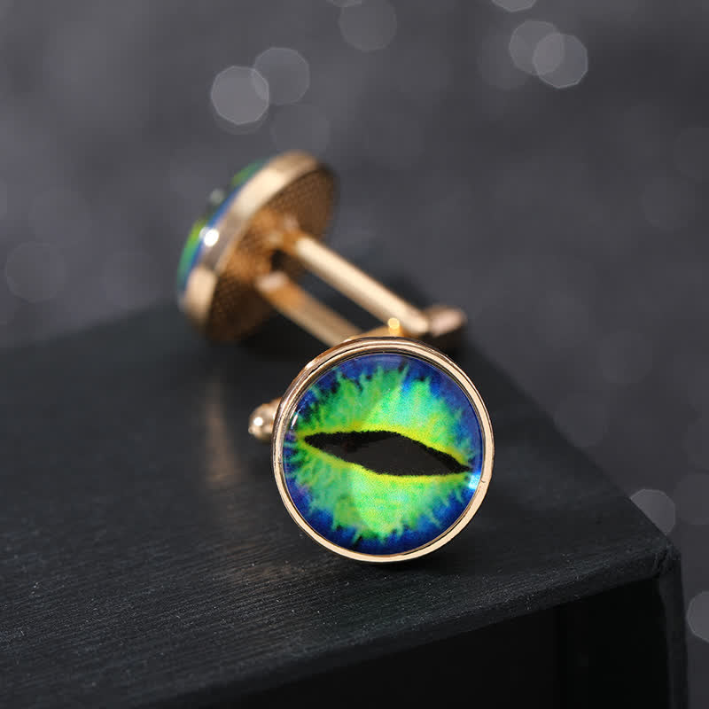 Boutons de manchette pour hommes en forme de globe oculaire du diable horrible - image 12