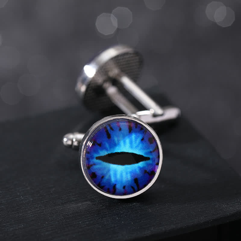 Boutons de manchette pour hommes en forme de globe oculaire du diable horrible - image 5