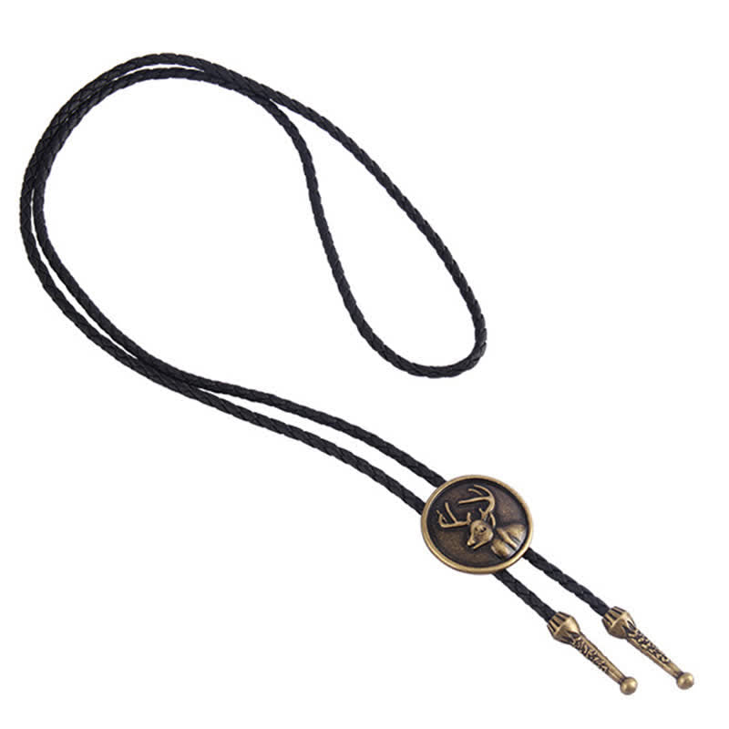 Cravate Western Deer Head Cowboy Rodeo Bolo