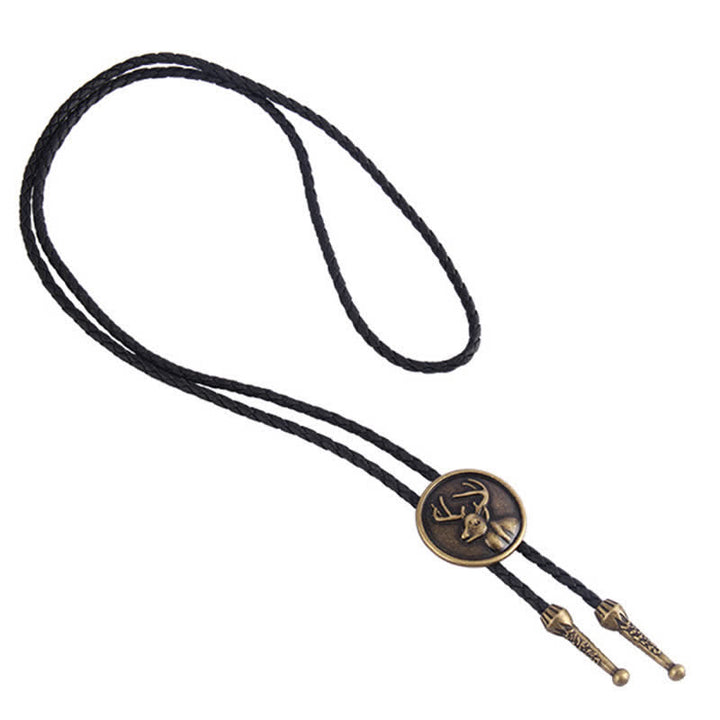 Cravate Western Deer Head Cowboy Rodeo Bolo