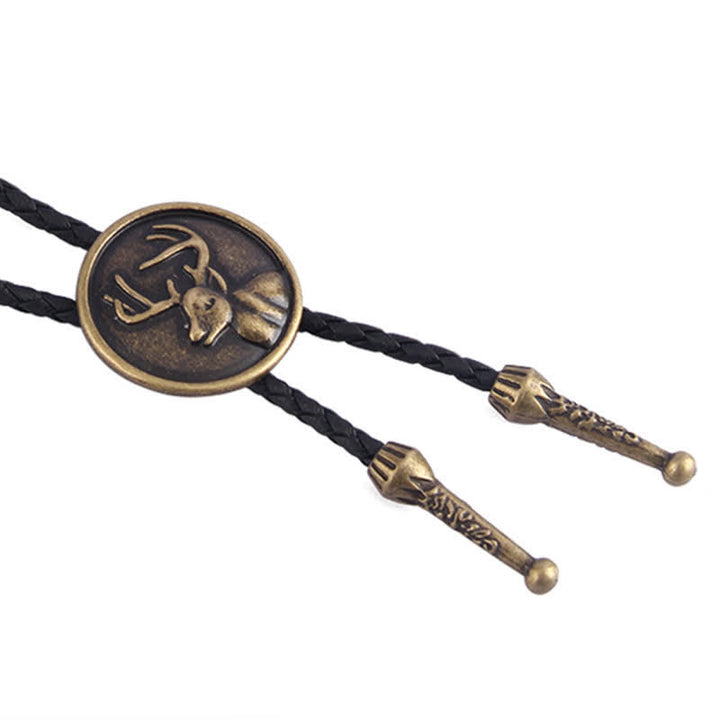 Cravate Western Deer Head Cowboy Rodeo Bolo