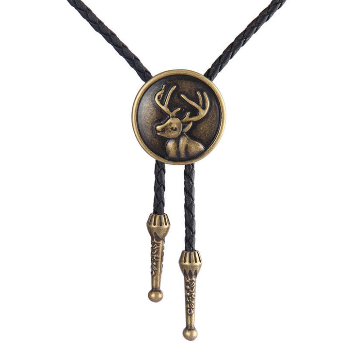 Cravate Western Deer Head Cowboy Rodeo Bolo