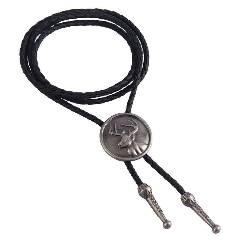 Cravate Western Deer Head Cowboy Rodeo Bolo