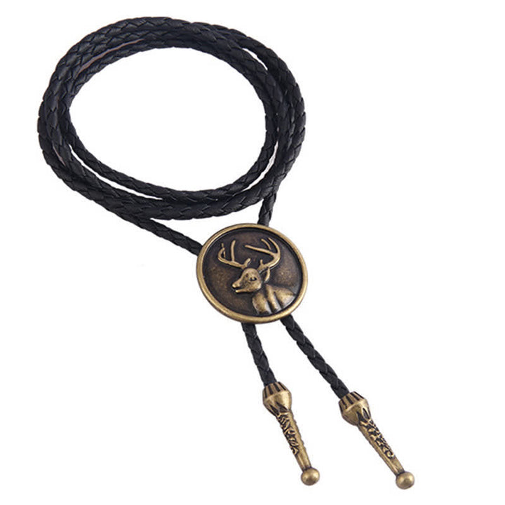 Cravate Western Deer Head Cowboy Rodeo Bolo