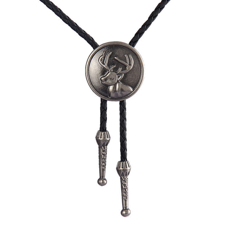 Cravate Western Deer Head Cowboy Rodeo Bolo