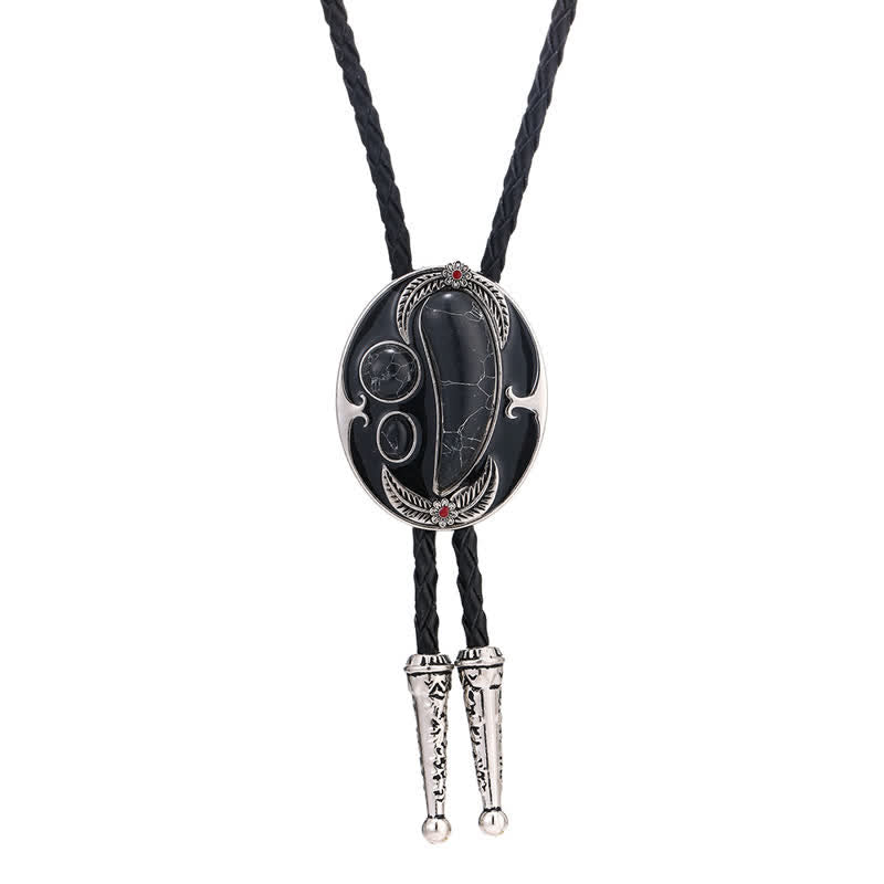 Cravate bolo de style cowboy indien turquoise