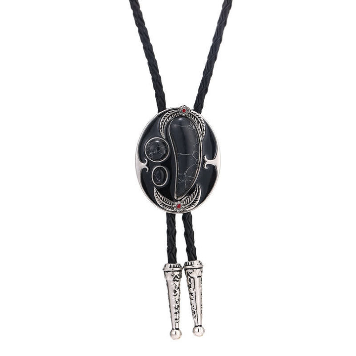 Cravate bolo de style cowboy indien turquoise