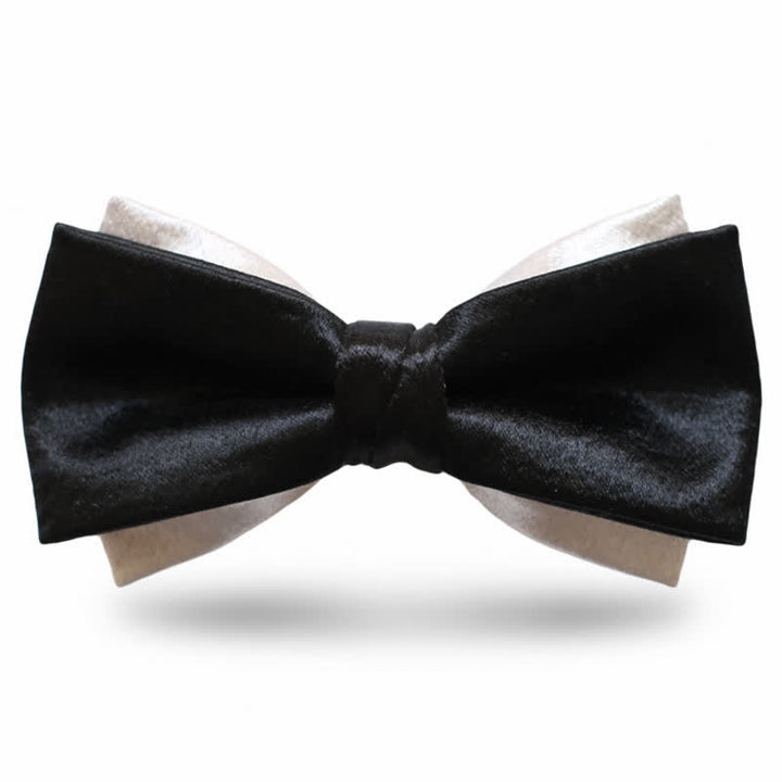 Nœud papillon double épaisseur noir Gainsboro pour homme