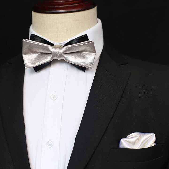 Nœud papillon double épaisseur noir Gainsboro pour homme
