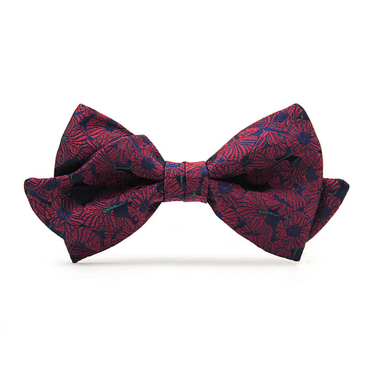 Nœud papillon floral en forme de moustache unique pour homme
