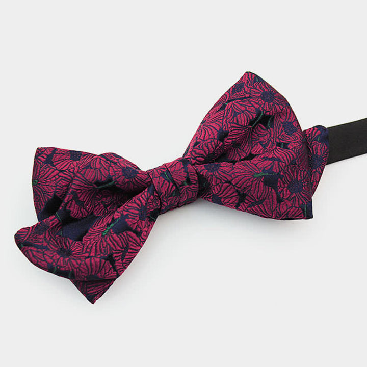 Nœud papillon floral en forme de moustache unique pour homme