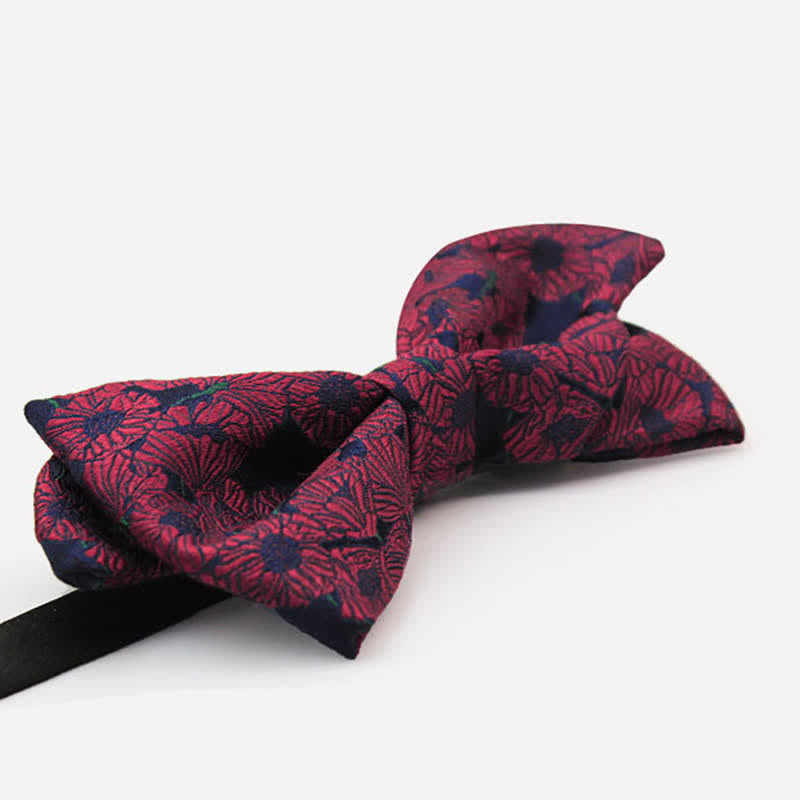 Nœud papillon floral en forme de moustache unique pour homme