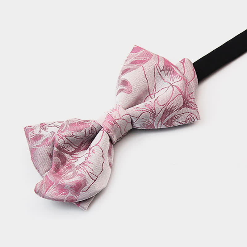 Nœud papillon floral en forme de moustache unique pour homme