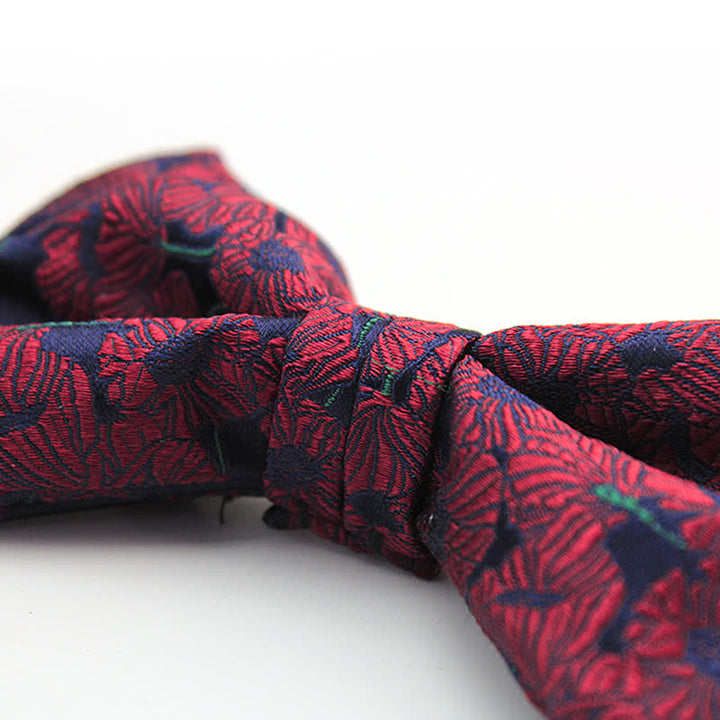 Nœud papillon floral en forme de moustache unique pour homme