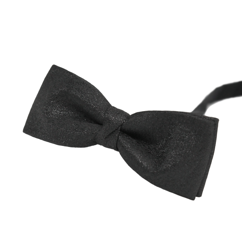 Nœud papillon noir élégant et subtilement scintillant pour homme