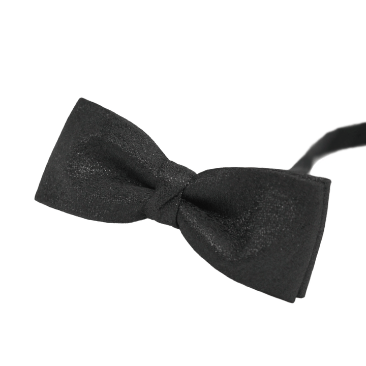 Nœud papillon noir élégant et subtilement scintillant pour homme
