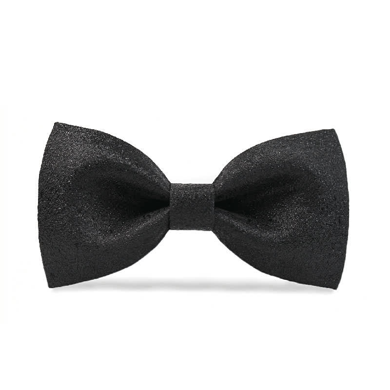 Nœud papillon noir élégant et subtilement scintillant pour homme
