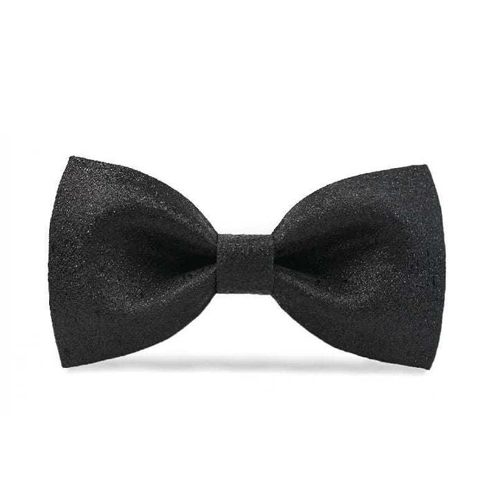Nœud papillon noir élégant et subtilement scintillant pour homme