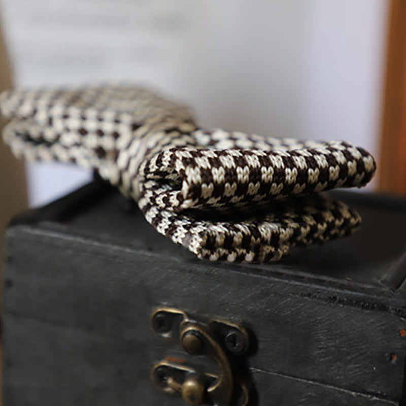 Nœud papillon à rayures en damier noir et blanc pour homme
