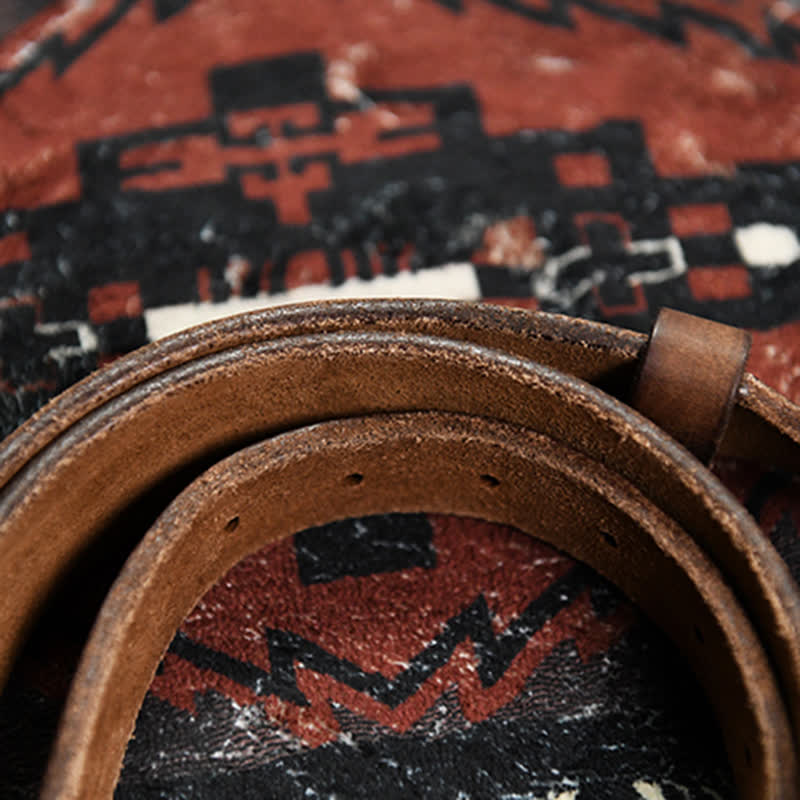 Ceinture en cuir à boucle de poule tendance punk pour homme
