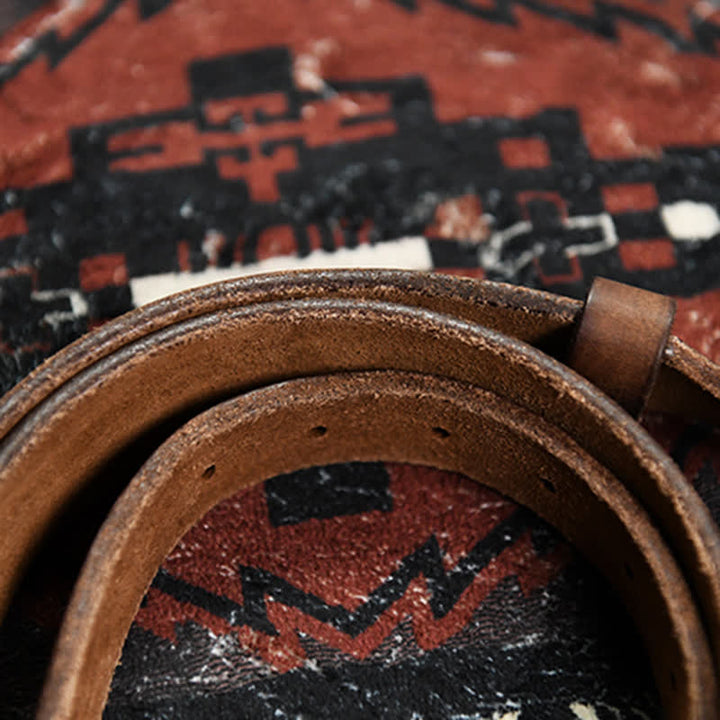 Ceinture en cuir à boucle de poule tendance punk pour homme