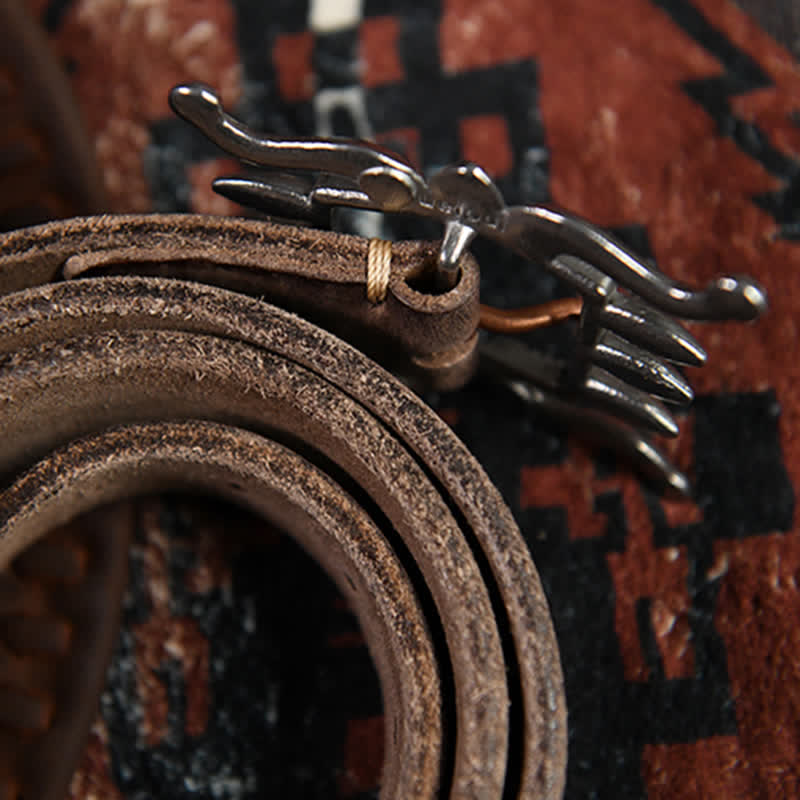 Ceinture en cuir à boucle de poule tendance punk pour homme
