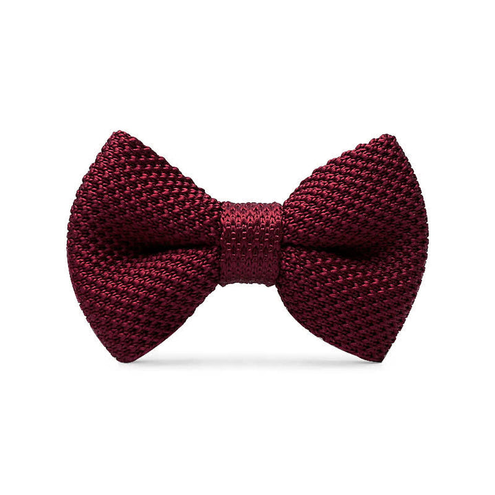 Nœud papillon tricoté simple de couleur unie pour homme