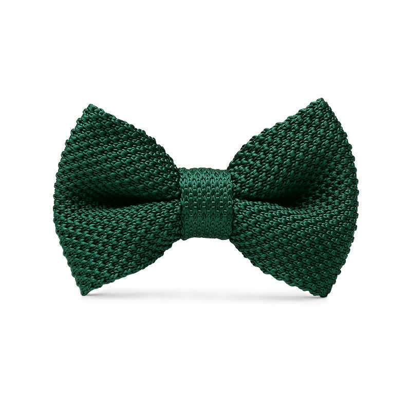Nœud papillon tricoté simple de couleur unie pour homme