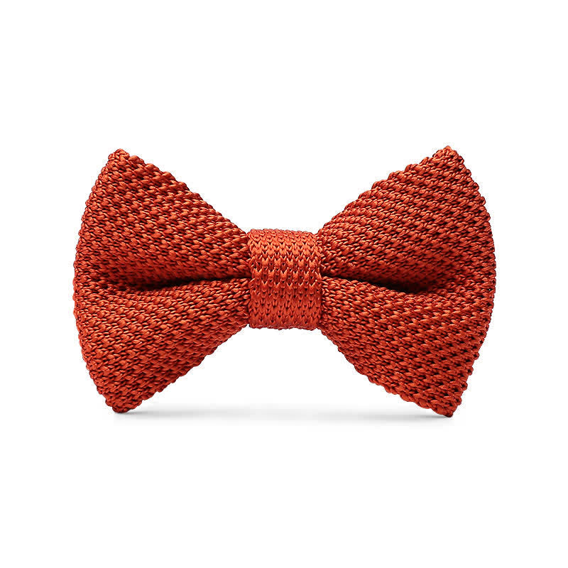 Nœud papillon tricoté simple de couleur unie pour homme