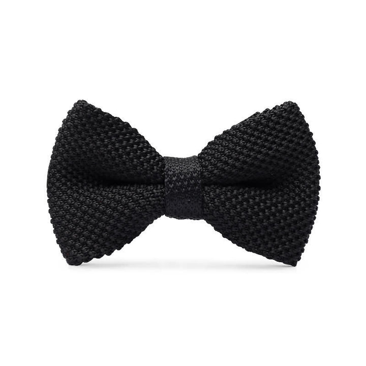 Nœud papillon tricoté simple de couleur unie pour homme