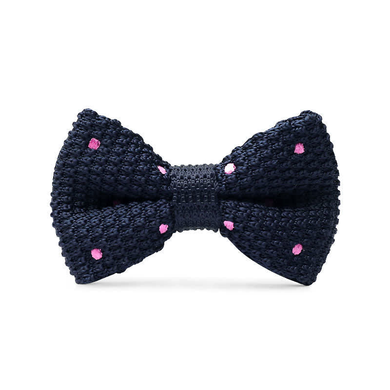 Nœud papillon tricoté simple de couleur unie pour homme