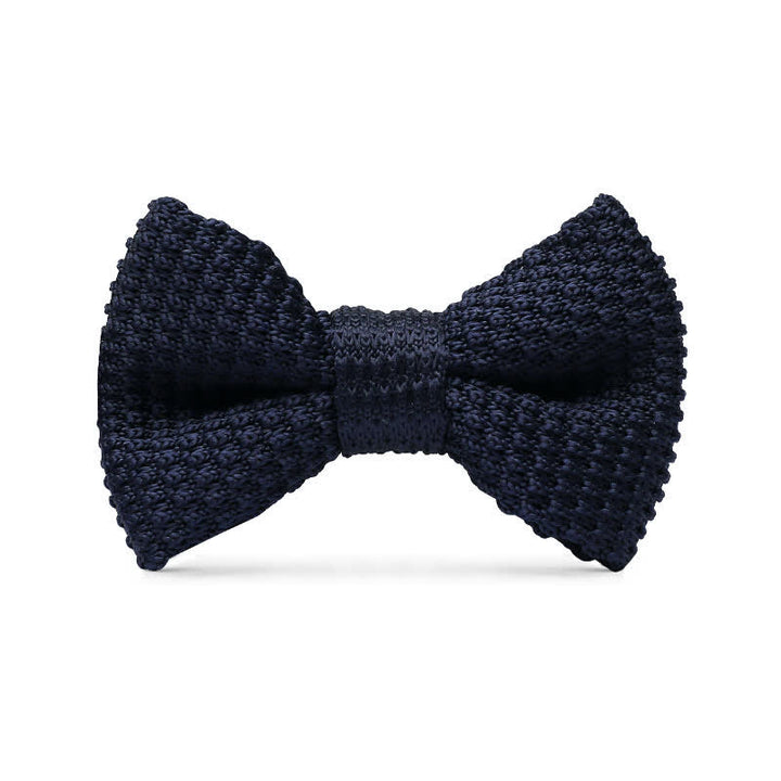 Nœud papillon tricoté simple de couleur unie pour homme