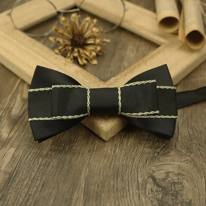 Nœud papillon double épaisseur avec ruban unique pour homme