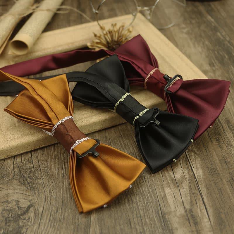 Nœud papillon double épaisseur avec ruban unique pour homme