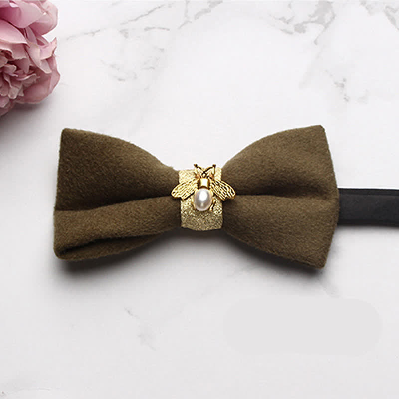 Nœud papillon en laine texturée Golden Bee pour homme