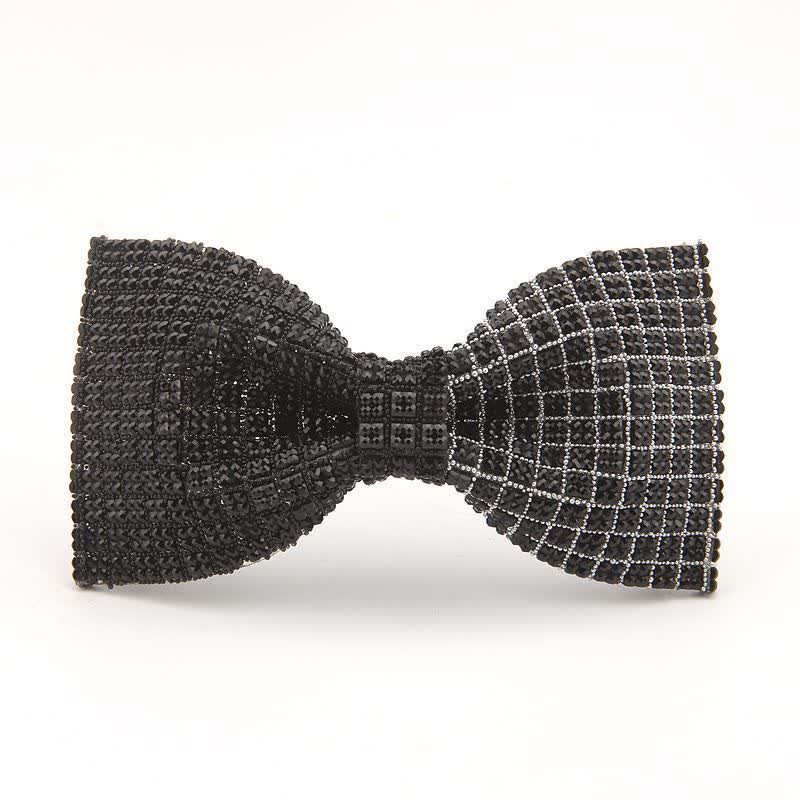 Nœud papillon pour homme avec strass en résine de couleur brillante